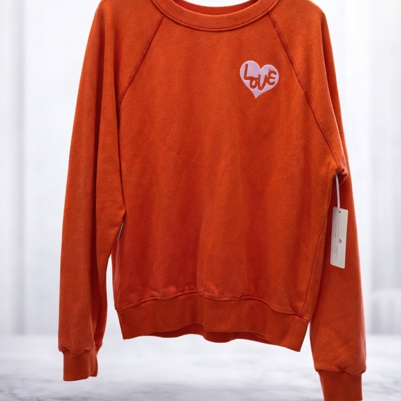 Spiritual Gangster Tops - Spiritual Gangster Orange Love Sweatshirt